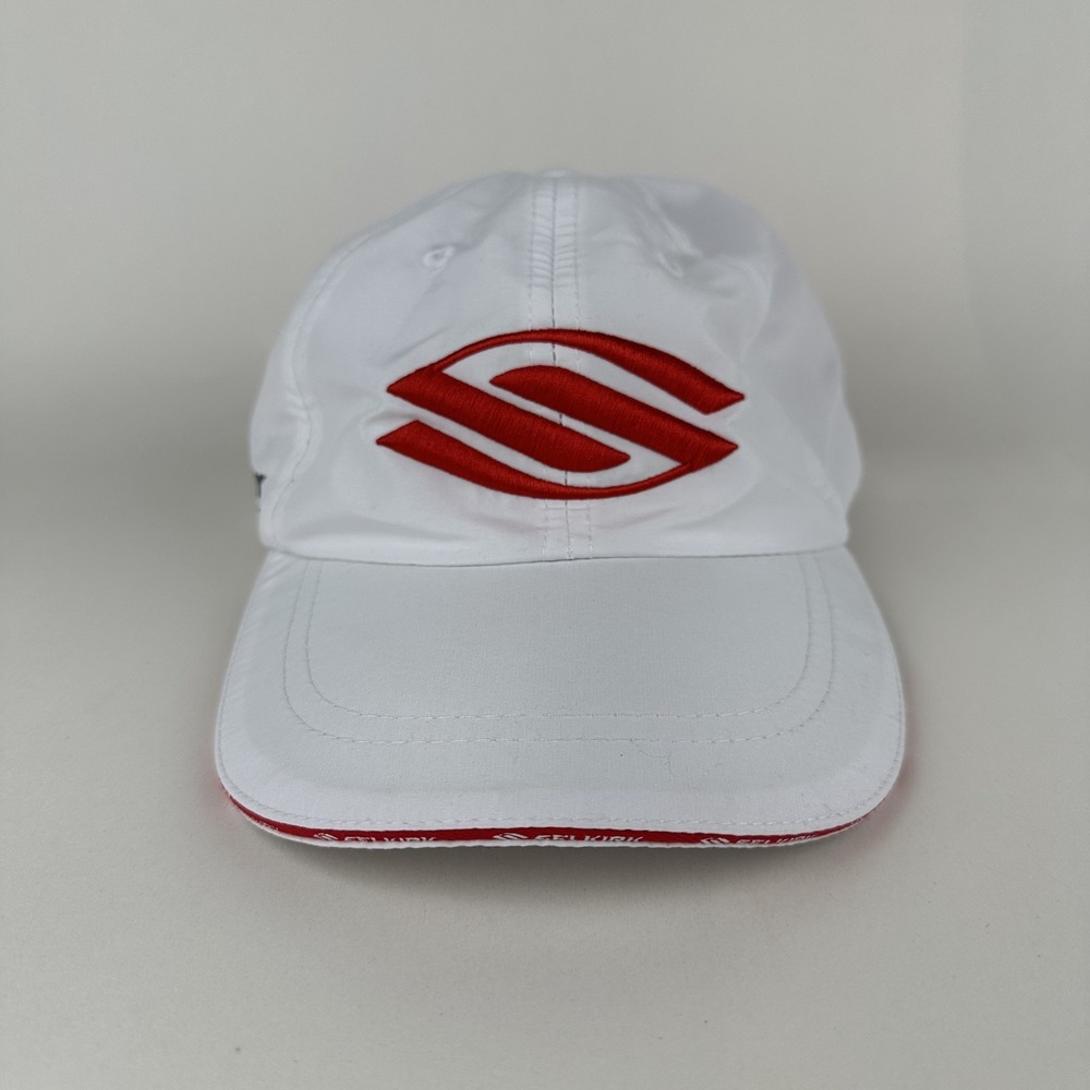 Selkirk Performance Core Hat White Cap Pickleball Hook and Loop Strapback